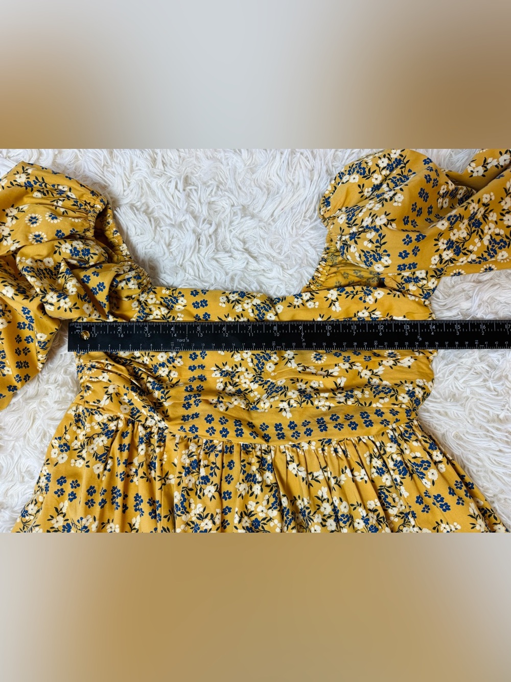 ON HOLD Abercrombie & Fitch Yellow Floral Mini Dress - Picture 3 of 7